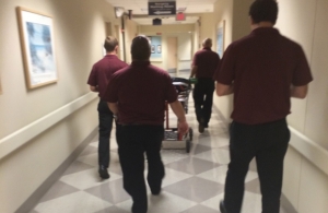 stellar team in hospital for a bariatric transportation