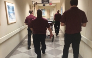 stellar team in hospital for a bariatric transportation