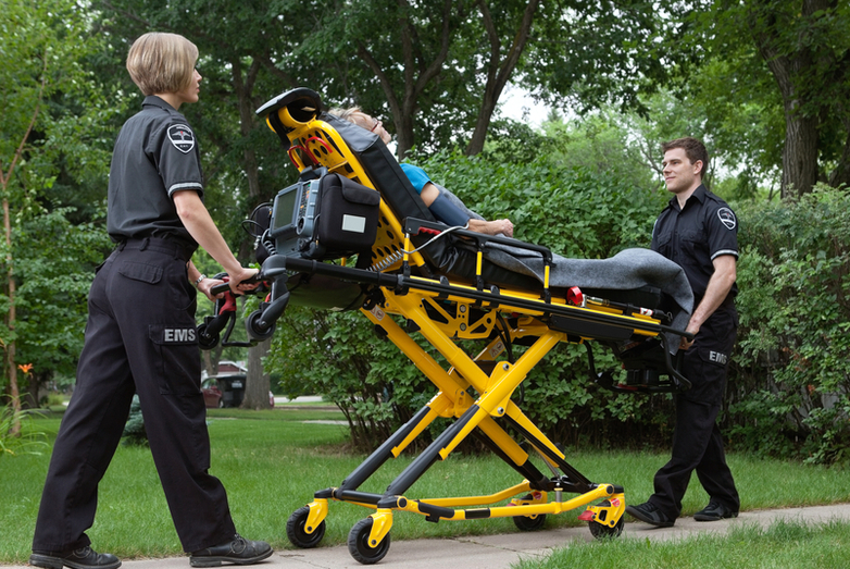 people on stretchers